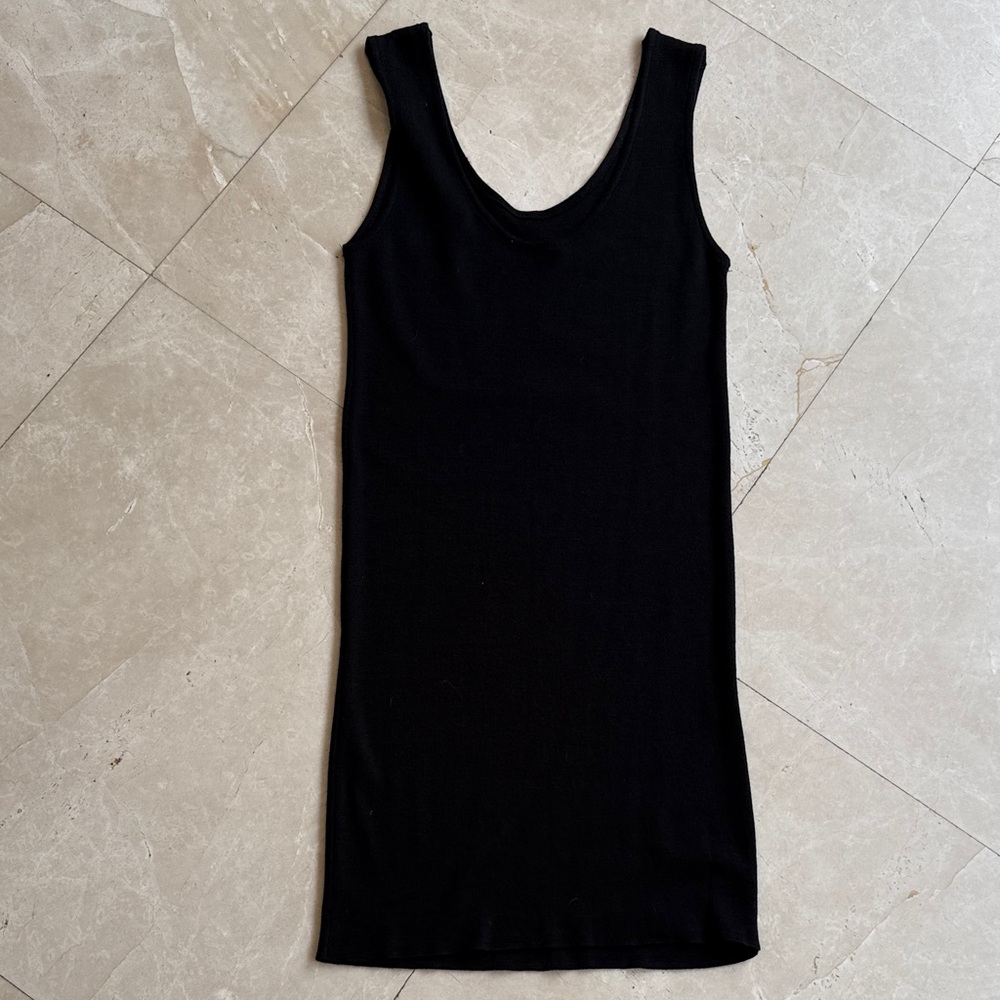 Krelwear - Classic Black Ribbed Tank Dress no size tag fits like medium